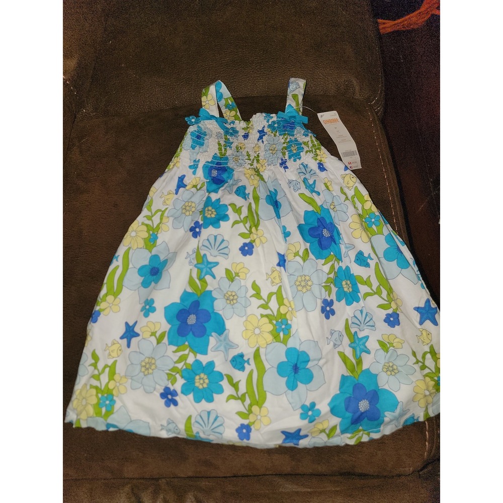 Gymboree sea splash fish floral dress size 2t nwt